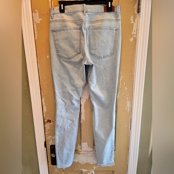 Express High Rise Distressed Denim Legging Size10 - Picture 2 of 6